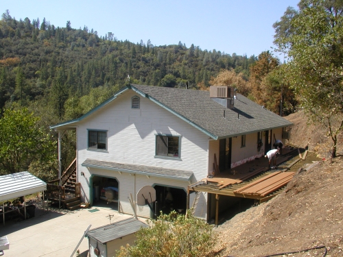 East view of the new deck